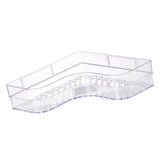 Shower Corner Shelf Plastic Corner Shower Caddy Wall Mounted Shower Organizer for Bathroom Toilet Crystal White