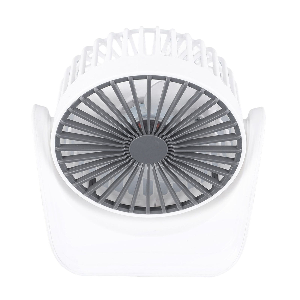 Desktop Mini Fan 1200mAh USB Rechargeable White 3 Speed 360 Degree Rotation Small Table Fan for Travel Camping Home