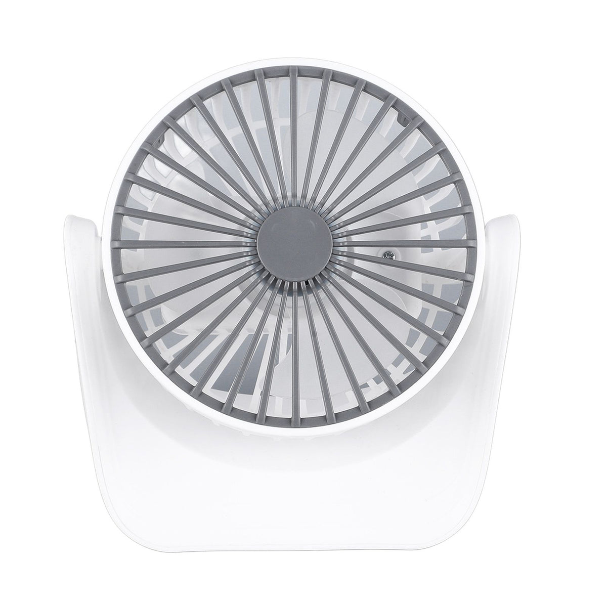 Desktop Mini Fan 1200mAh USB Rechargeable White 3 Speed 360 Degree Rotation Small Table Fan for Travel Camping Home