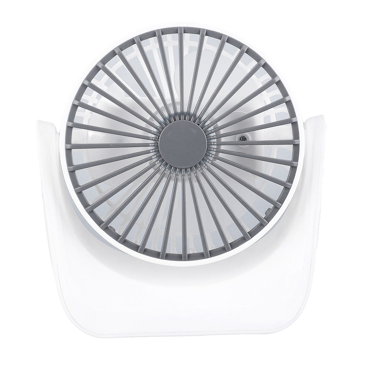 Desktop Mini Fan 1200mAh USB Rechargeable White 3 Speed 360 Degree Rotation Small Table Fan for Travel Camping Home
