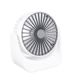 Desktop Mini Fan 1200mAh USB Rechargeable White 3 Speed 360 Degree Rotation Small Table Fan for Travel Camping Home - Extra Image