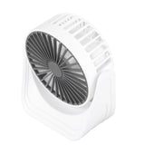 Desktop Mini Fan 1200mAh USB Rechargeable White 3 Speed 360 Degree Rotation Small Table Fan for Travel Camping Home - Extra Image