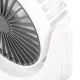 Desktop Mini Fan 1200mAh USB Rechargeable White 3 Speed 360 Degree Rotation Small Table Fan for Travel Camping Home - Extra Image