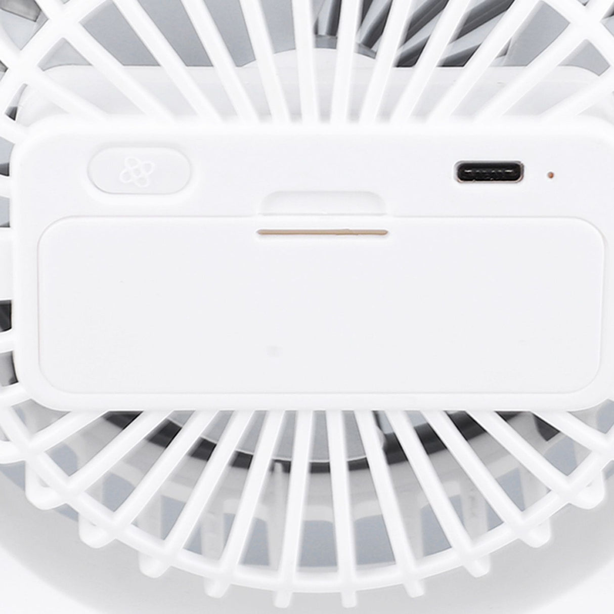 Desktop Mini Fan 1200mAh USB Rechargeable White 3 Speed 360 Degree Rotation Small Table Fan for Travel Camping Home