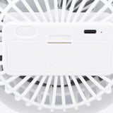 Desktop Mini Fan 1200mAh USB Rechargeable White 3 Speed 360 Degree Rotation Small Table Fan for Travel Camping Home - Extra Image