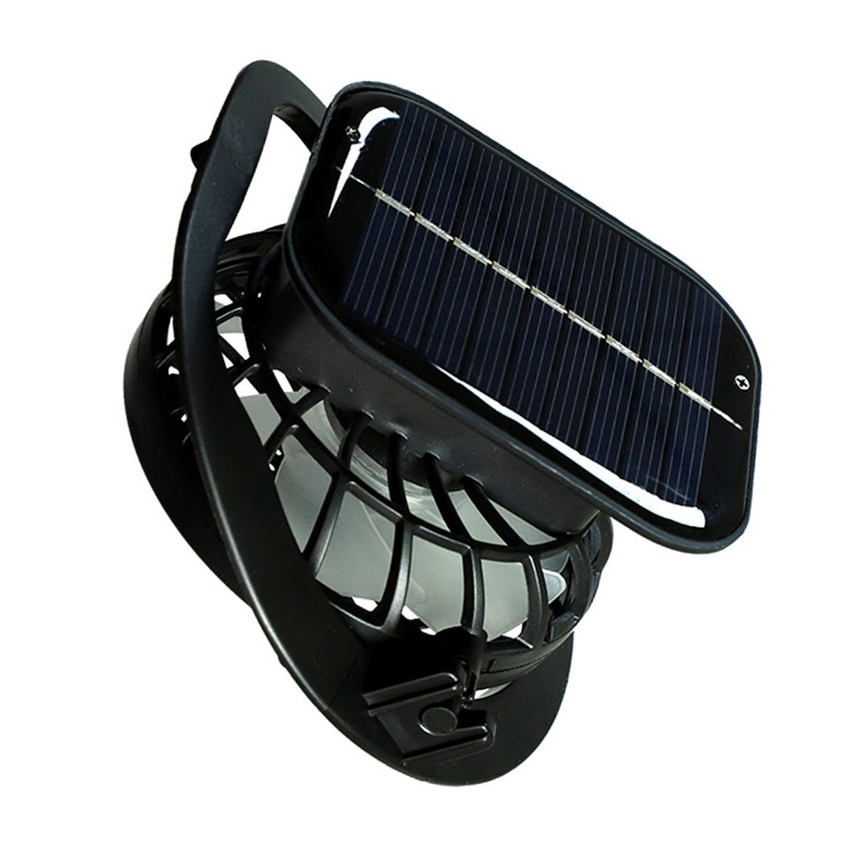 Rechargeable Handheld Fan Solar USB Charging Cooling 1000mAh Battery Electric Fan for Sun Caps Hole Type
