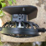 Rechargeable Handheld Fan Solar USB Charging Cooling 1000mAh Battery Electric Fan for Sun Caps Hole Type