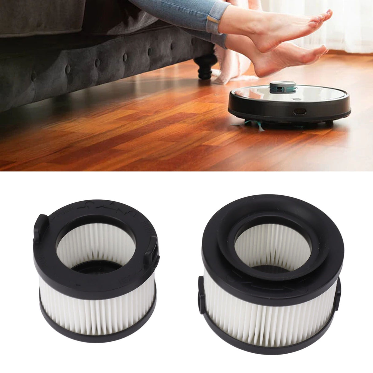 Vacuum Main Filter Replacement Pre and Rear Filter ABS Soft Easy Assembly Vacuum Cleaner Filter Kit for Levoit VortexIQ 40 RF