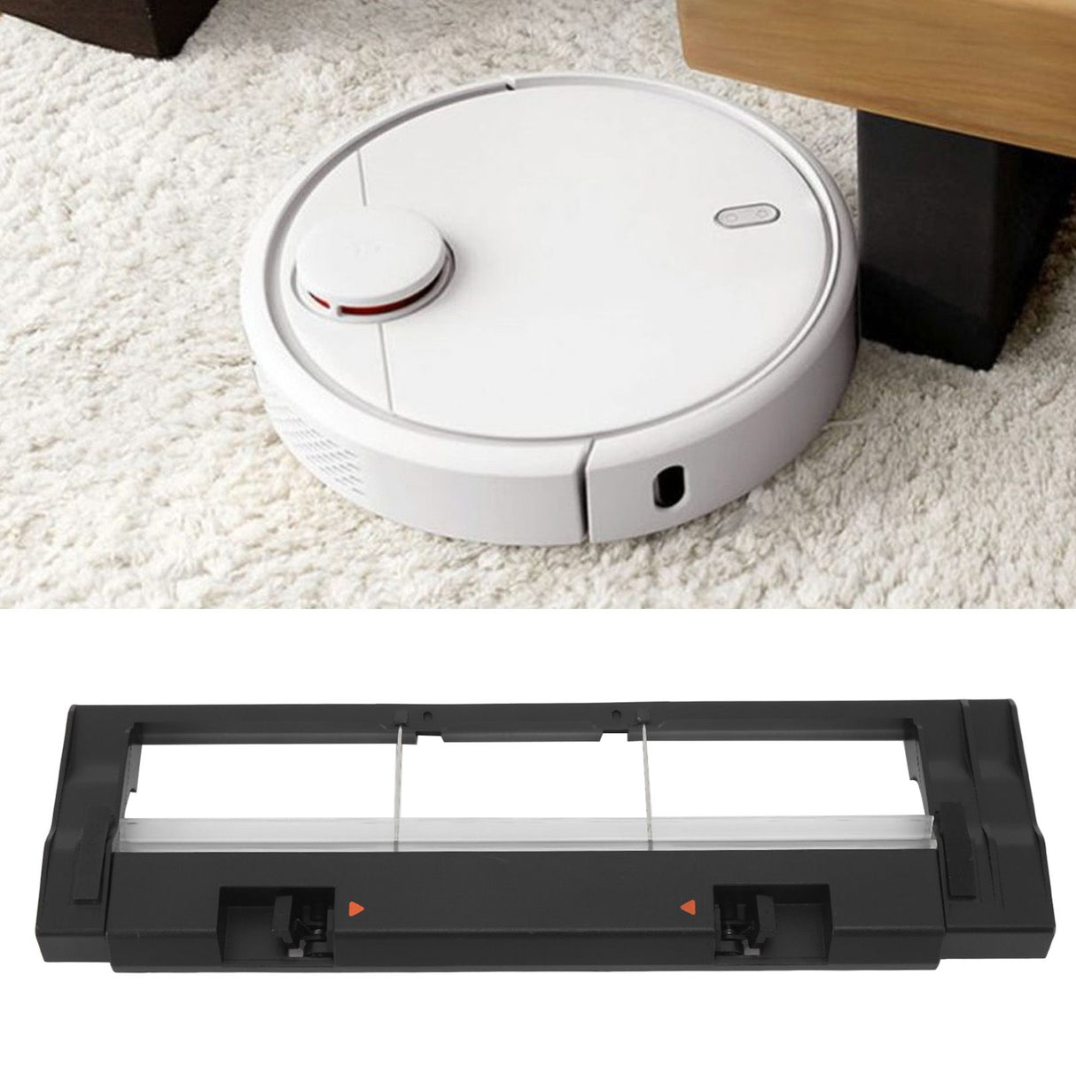 Main Brush Cover Replacement for Xiaomi Mijia 1C F9 D9 1T Robot Vacuum Cleaner Accessories Black