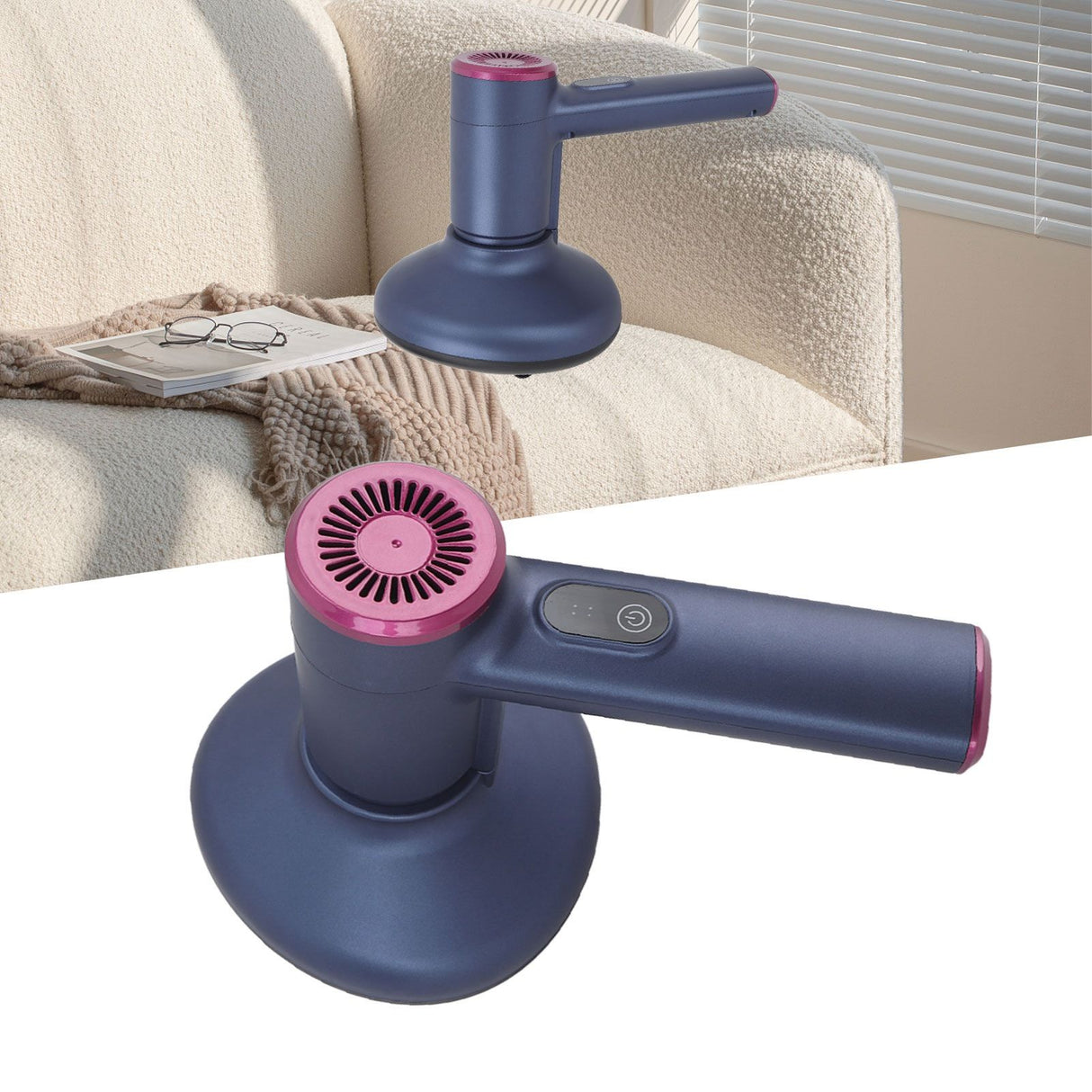 Handheld Vacuum Cleaner 2600mAh UV C Lamp Dust Mite Removal Vacuum Cleaner for Home Blue