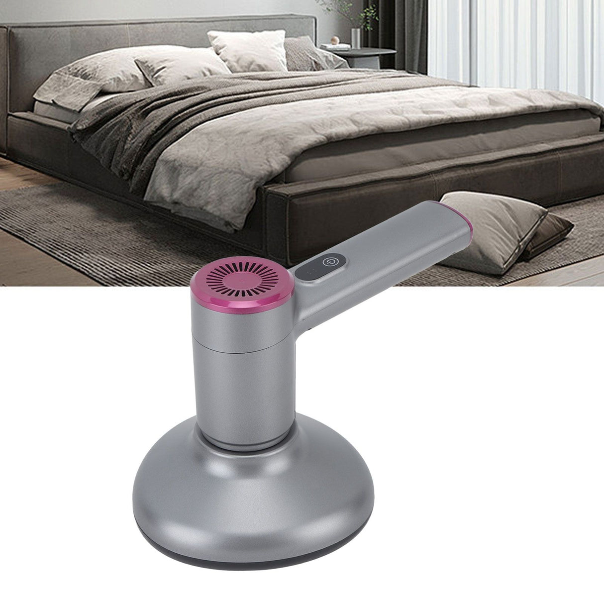 Handheld Vacuum Cleaner 2600mAh UV C Lamp Dust Mite Removal Vacuum Cleaner for Home Purple Gray