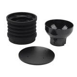 Single Dose Hopper with Bellow ABS Silicone Coffee Blowing Bean Bin Coffee Grinder Accessories for Household Restaurant