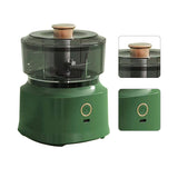 Electric Meat Chopper Grinder Blender Multifunctional Stainless Steel Blades Efficient Safe Food Blender for Kitchen Light Green - Front View