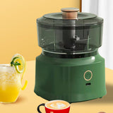 Electric Meat Chopper Grinder Blender Multifunctional Stainless Steel Blades Efficient Safe Food Blender for Kitchen Light Green - Rear View