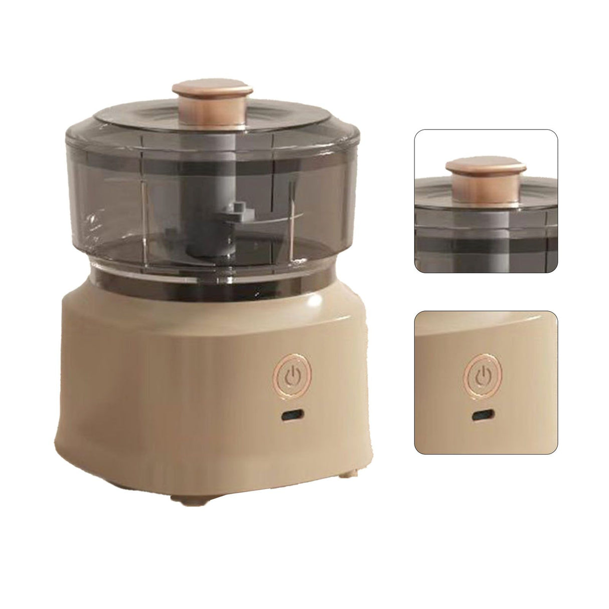 Electric Meat Chopper Grinder Blender Multifunctional Stainless Steel Blades Efficient Safe Food Blender for Kitchen Dark Brown
