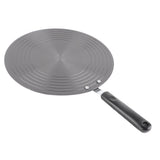 Cooking Heat Conduction Plate with Handle 6mm Aluminum Alloy Heat Diffuser Plate for Defrosting Food 28cm / 11in - Close-Up Angle