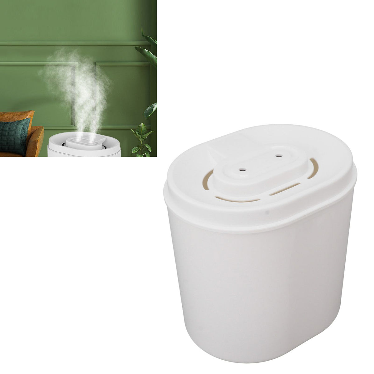 Desk Humidifier Quiet 6L Large Capacity Double Spray USB Plug in Air Humidifier for Bedroom Office Travel