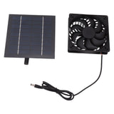 10W Solar Panel Fan Kit Solar Powered Fan for Small Greenhouses Doghouses Sheds Ventilation - Front View