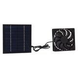 10W Solar Panel Fan Kit Solar Powered Fan for Small Greenhouses Doghouses Sheds Ventilation - Top-Down View