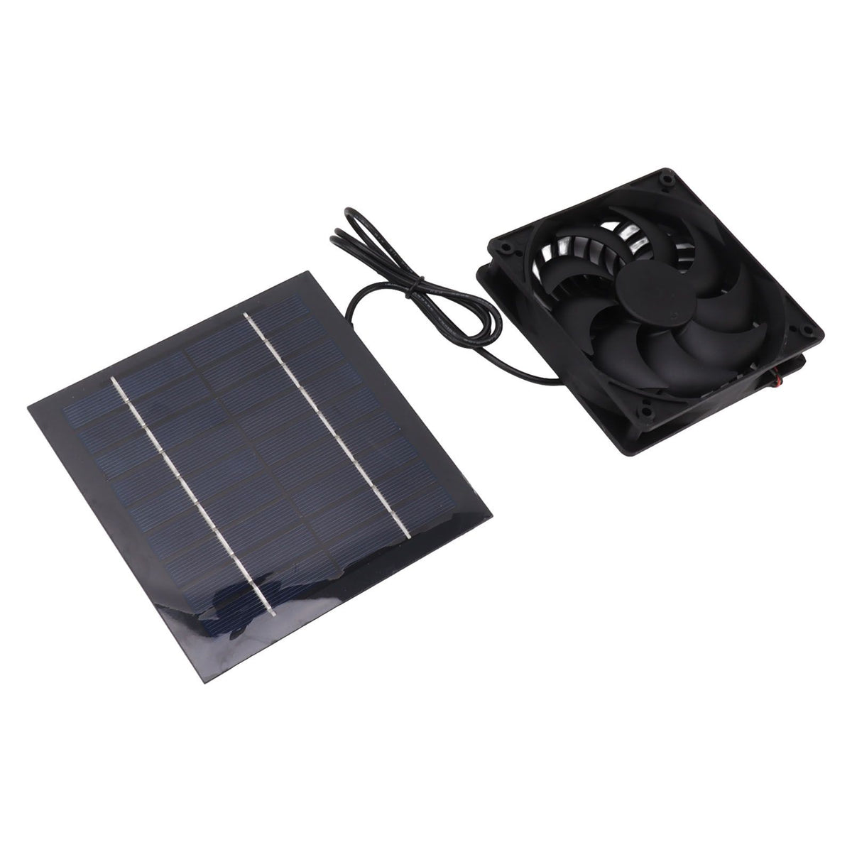 10W Solar Panel Fan Kit Solar Powered Fan for Small Greenhouses Doghouses Sheds Ventilation