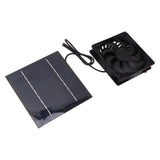 10W Solar Panel Fan Kit Solar Powered Fan for Small Greenhouses Doghouses Sheds Ventilation - 45-Degree Angle