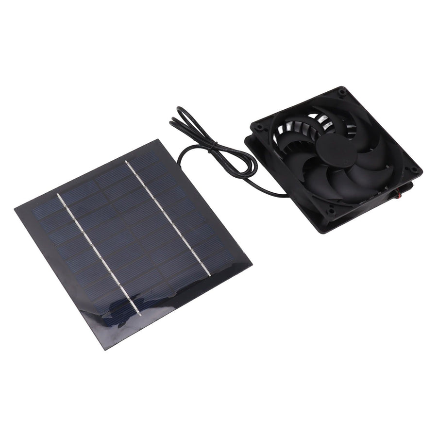 10W Solar Panel Fan Kit Solar Powered Fan for Small Greenhouses Doghouses Sheds Ventilation