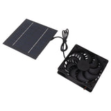 10W Solar Panel Fan Kit Solar Powered Fan for Small Greenhouses Doghouses Sheds Ventilation - Close-Up Angle