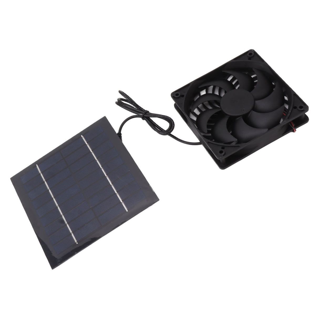 10W Solar Panel Fan Kit Solar Powered Fan for Small Greenhouses Doghouses Sheds Ventilation