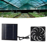 10W Solar Panel Fan Kit Solar Powered Fan for Small Greenhouses Doghouses Sheds Ventilation