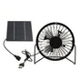Solar Panel Powered Fan 5W USB 360 Degree Adjustable Solar Panel Greenhouse Fan for Outdoor Chicken Coop Dog House
