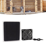 Solar Panel Fan Kit 10W Weatherproof Solar Powered Fan Wall Mounted for Outside Small Chicken Coops Greenhouses Sheds
