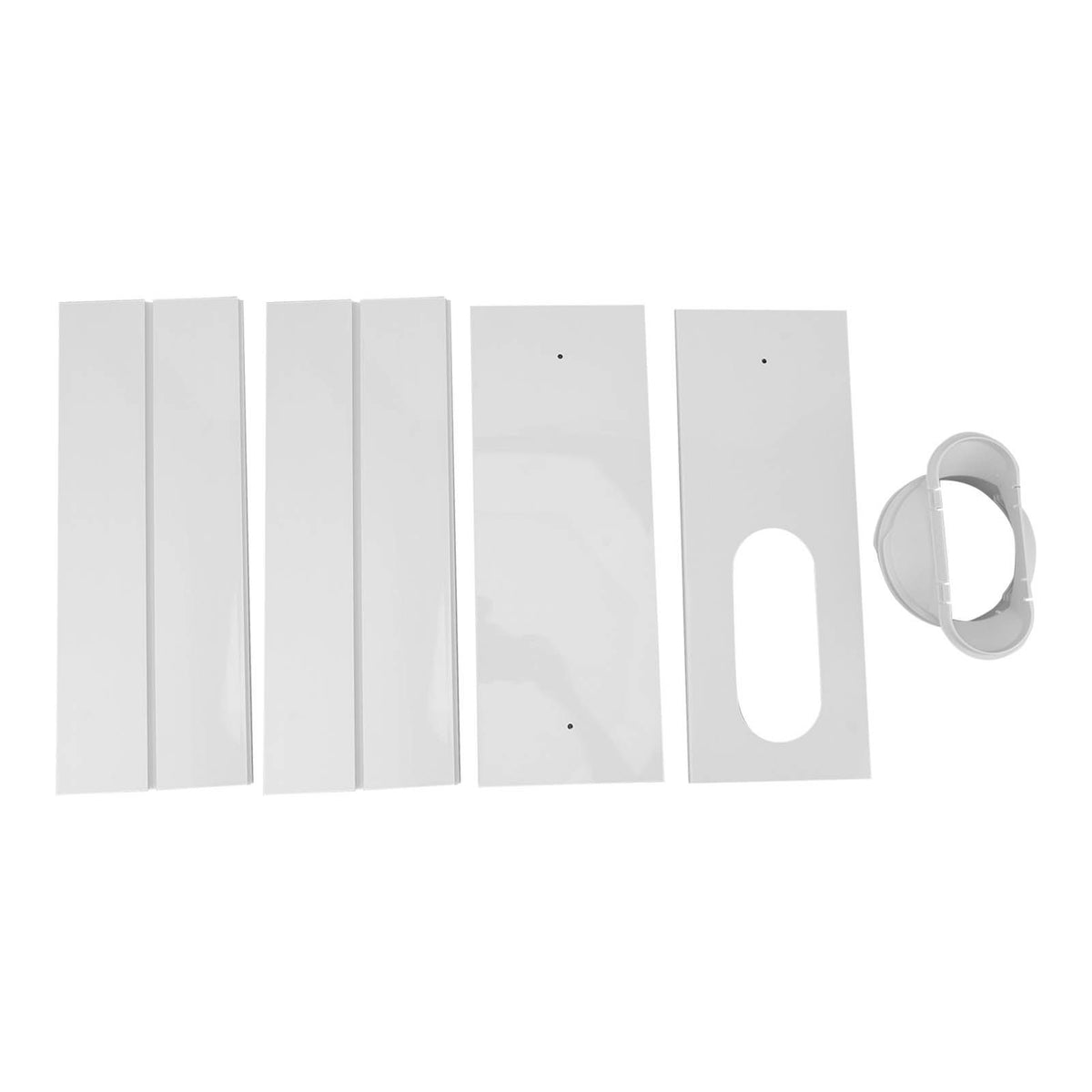 Air Conditioner Window Vent Kit PVC Easy Installation Seamless Universal Adjustable Air Conditioner Window Accessory 4 Plates for 140cm Window