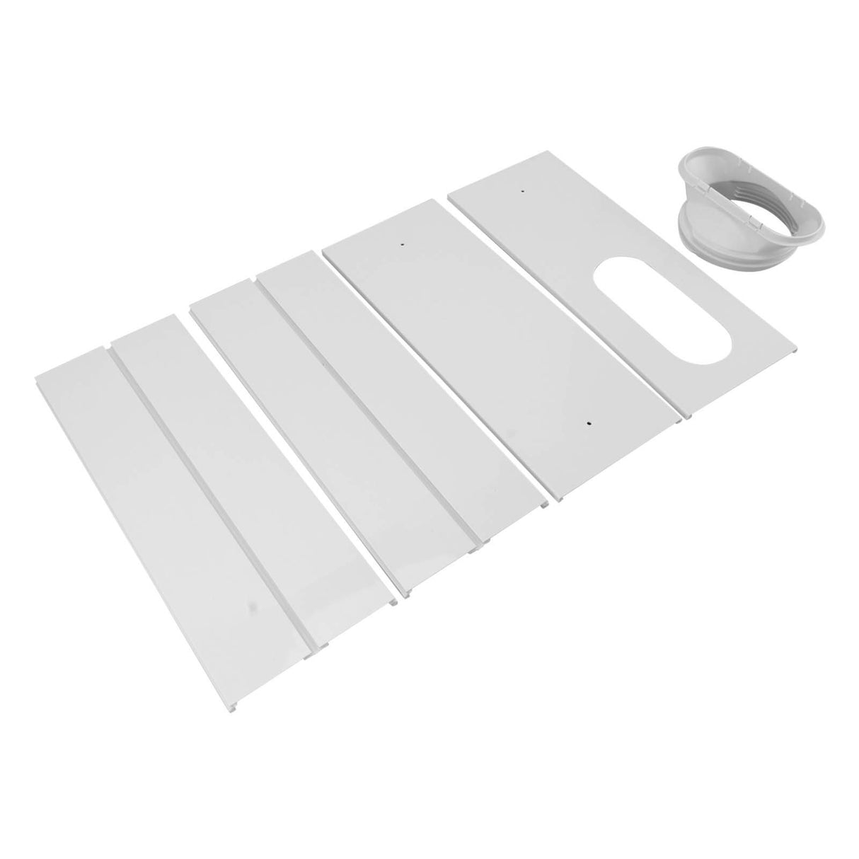 Air Conditioner Window Vent Kit PVC Easy Installation Seamless Universal Adjustable Air Conditioner Window Accessory 4 Plates for 140cm Window