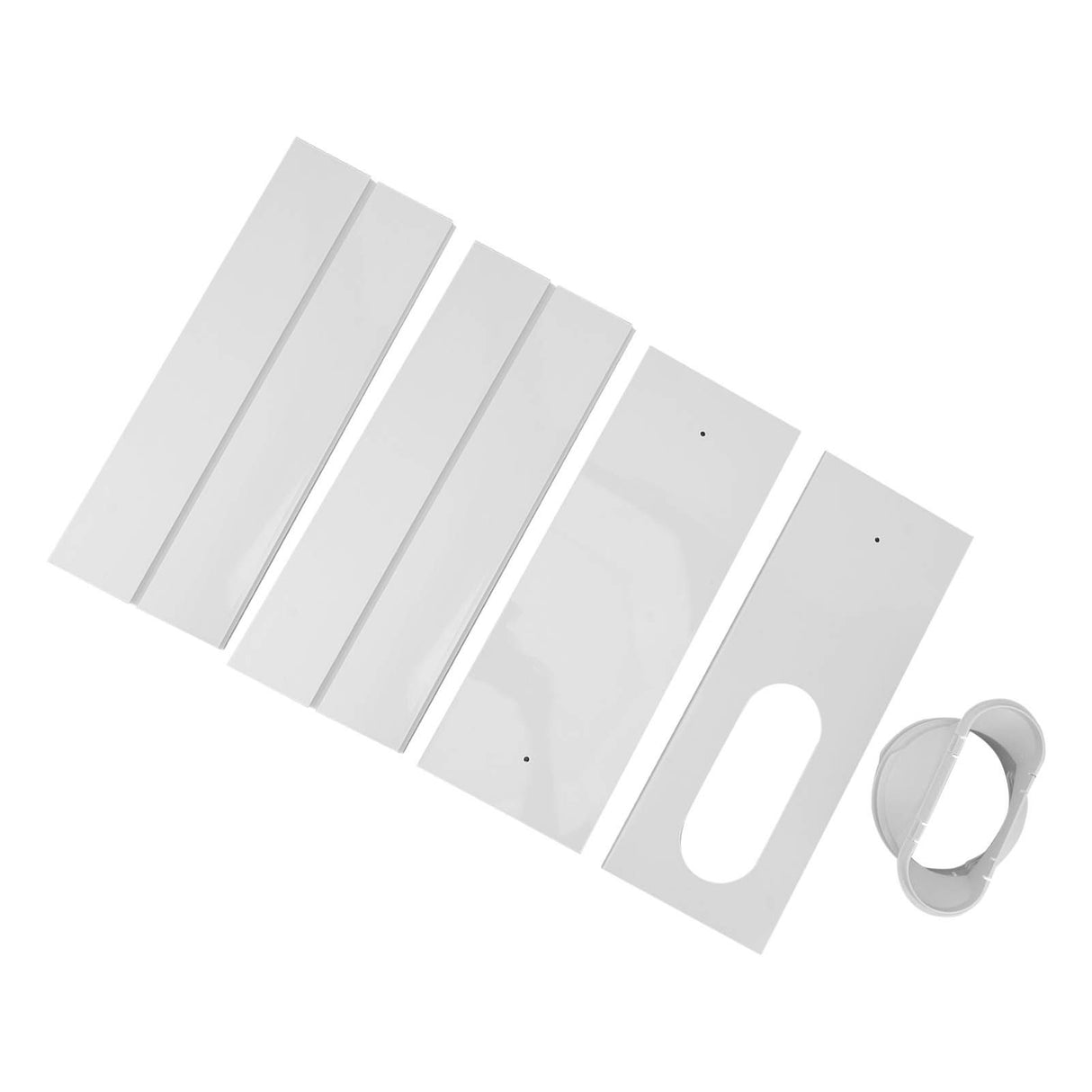 Air Conditioner Window Vent Kit PVC Easy Installation Seamless Universal Adjustable Air Conditioner Window Accessory 4 Plates for 140cm Window