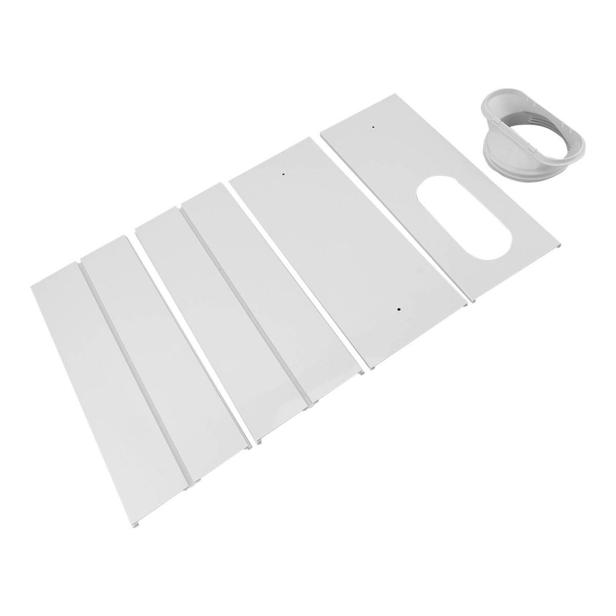 Air Conditioner Window Vent Kit PVC Easy Installation Seamless Universal Adjustable Air Conditioner Window Accessory 4 Plates for 140cm Window