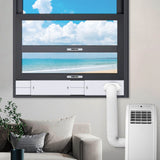 Air Conditioner Window Vent Kit PVC Easy Installation Seamless Universal Adjustable Air Conditioner Window Accessory 4 Plates for 140cm Window - Extra Image