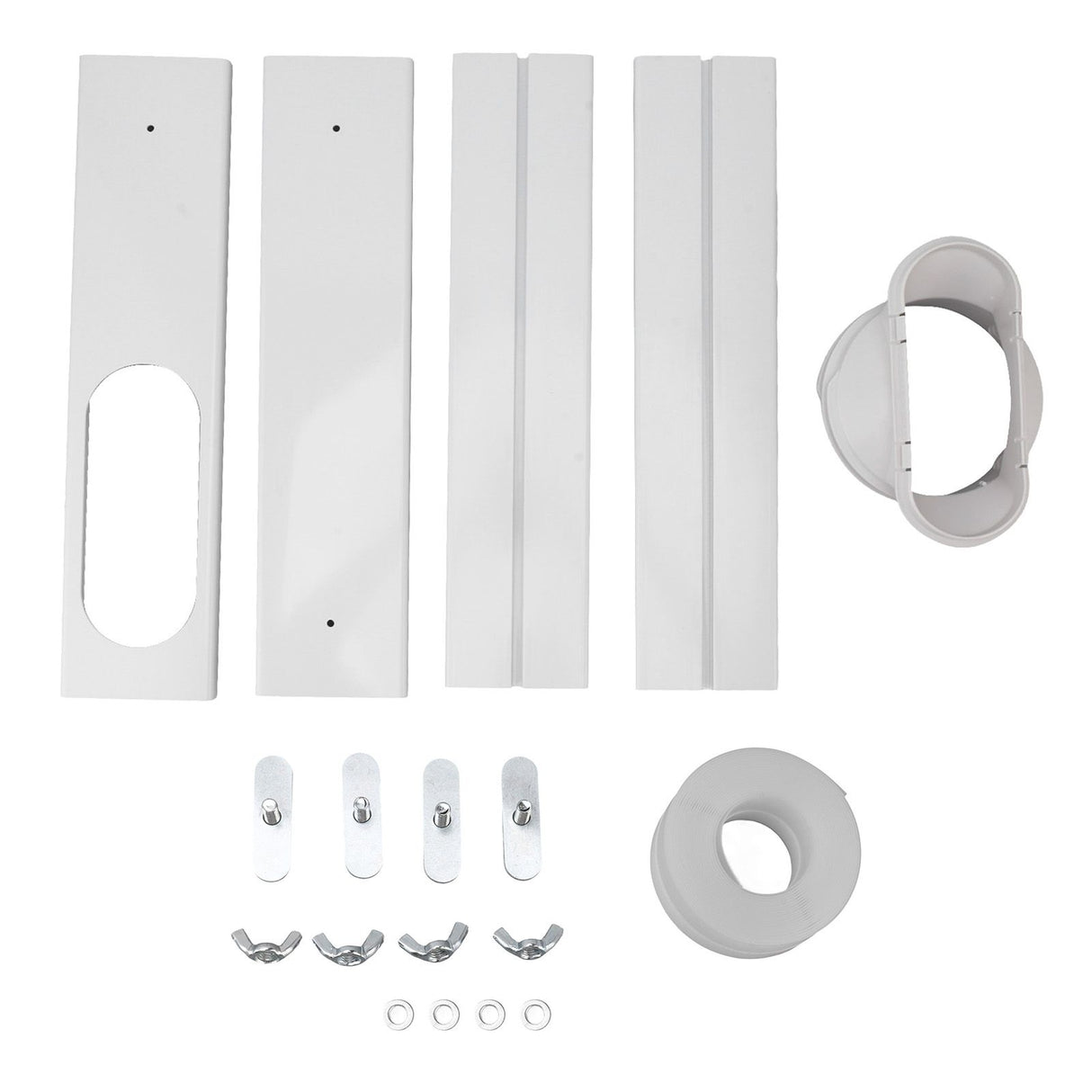 Portable AC Window Vent Kit Air Conditioner Window Kit Adjustable PVC Window Seal Kit Panels for Horizontal Vertical Window