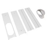 Portable AC Window Vent Kit Air Conditioner Window Kit Adjustable PVC Window Seal Kit Panels for Horizontal Vertical Window - Front View