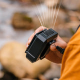 Waist Clip Fan USB Charge 4000mAh Battery 3 Speed Modes White Light ABS Shell Belt Fan for Camping Adventure Travel