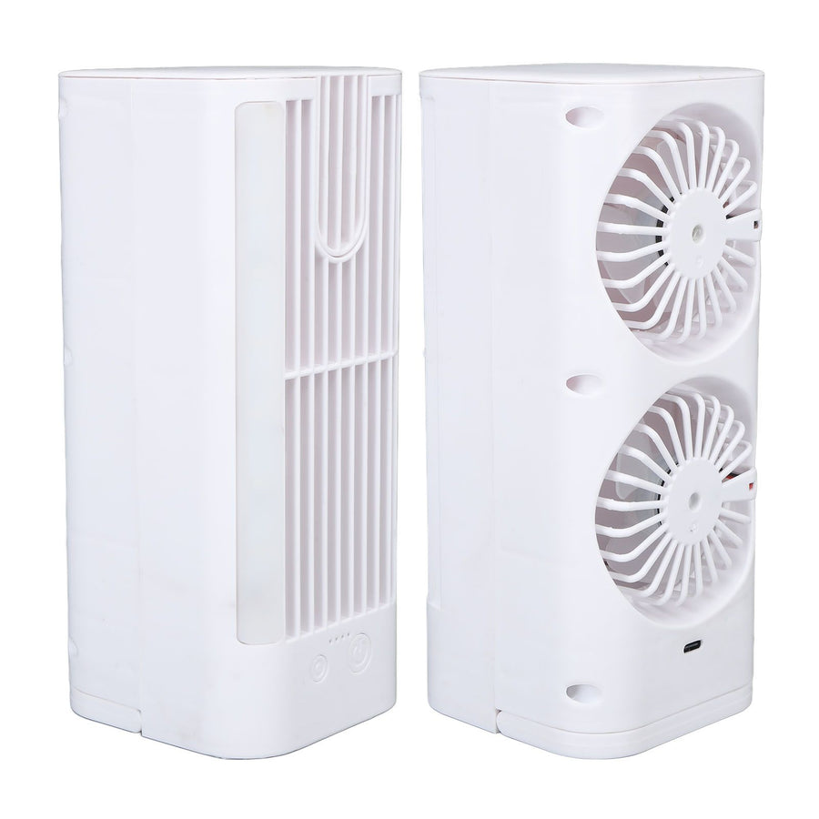 Desk Night Light Fan Power Adjustable Space Saving Quiet Multifunctional Cool Fan Plug and Play Without Sprayer