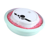 Robot Vacuum Cleaner Strong Suction Wet and Dry Use Rechargeable Robot Mop for Livingroom Bedroom Bathroom White - Side View