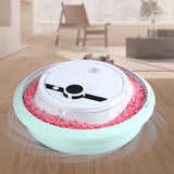 Robot Vacuum Cleaner Strong Suction Wet and Dry Use Rechargeable Robot Mop for Livingroom Bedroom Bathroom White - Rear View