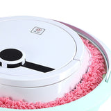 Robot Vacuum Cleaner Strong Suction Wet and Dry Use Rechargeable Robot Mop for Livingroom Bedroom Bathroom White - Close-Up Angle