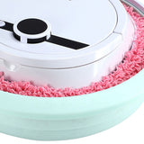 Robot Vacuum Cleaner Strong Suction Wet and Dry Use Rechargeable Robot Mop for Livingroom Bedroom Bathroom White