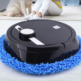 Robot Vacuum Cleaner Strong Suction Wet and Dry Use Rechargeable Robot Mop for Livingroom Bedroom Bathroom Black