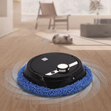Robot Vacuum Cleaner Strong Suction Wet and Dry Use Rechargeable Robot Mop for Livingroom Bedroom Bathroom Black