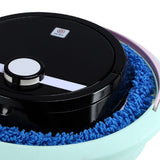 Robot Vacuum Cleaner Strong Suction Wet and Dry Use Rechargeable Robot Mop for Livingroom Bedroom Bathroom Black - Close-Up Angle