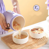 Mini Rice Cooker Efficient Heating Insulated Portable Multifunction Soup Porridge Stewpot for Home Office Dorm Purple - Extra Image