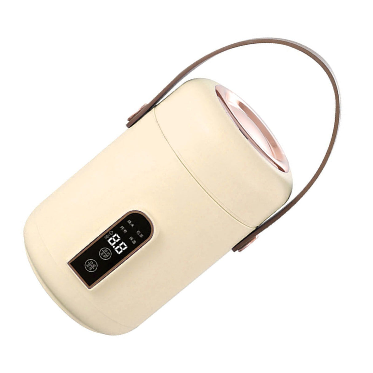 Mini Rice Cooker Efficient Heating Insulated Portable Multifunction Soup Porridge Stewpot for Home Office Dorm White