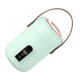 Mini Rice Cooker Efficient Heating Insulated Portable Multifunction Soup Porridge Stewpot for Home Office Dorm Green - Front View